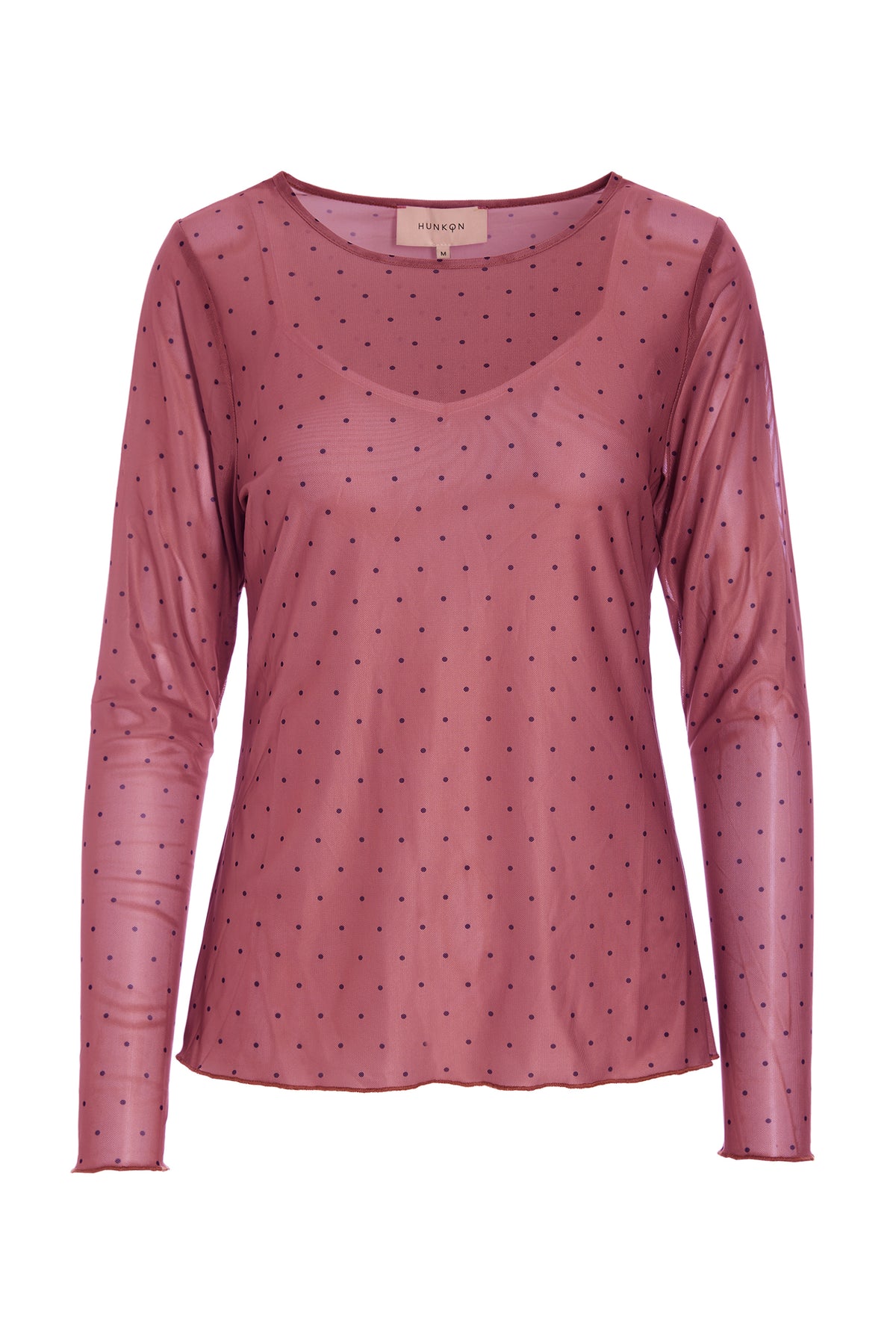 HUNKØN Tova Mesh Blouse Bluser Zinfandel