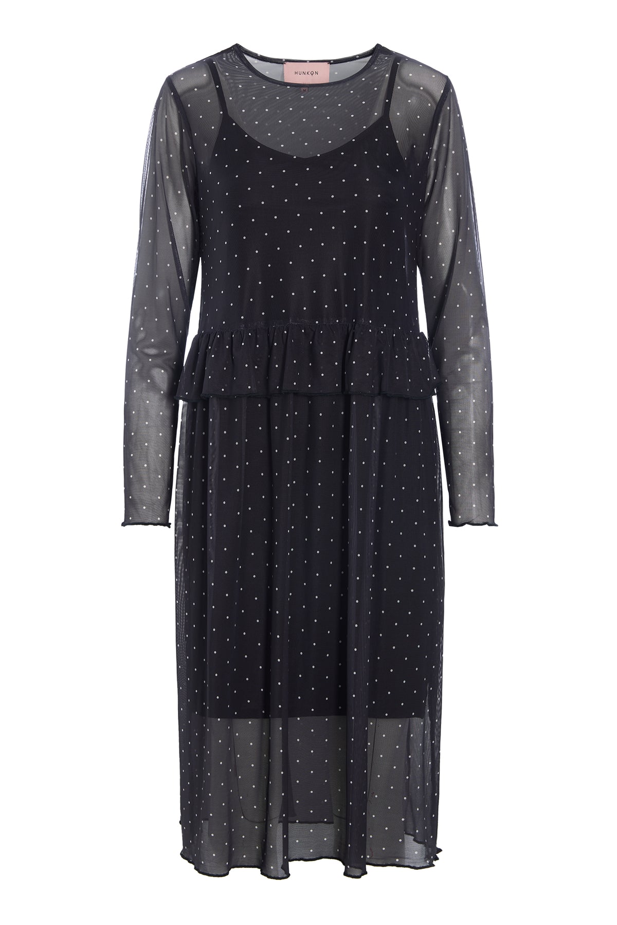 HUNKØN Tova Mesh Dress Kjoler Black