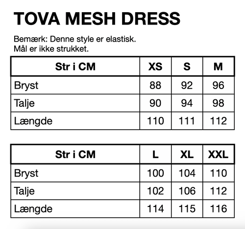 HUNKØN Tova Mesh Dress Kjoler Cream