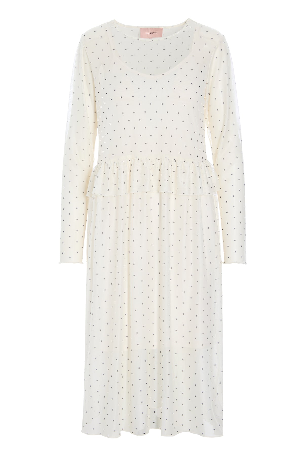HUNKØN Tova Mesh Dress Kjoler Cream