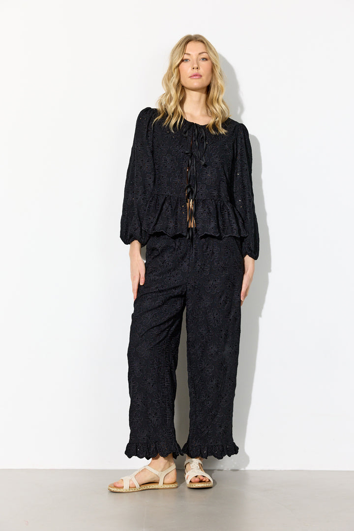HUNKØN Vanya Trousers Bukser Black