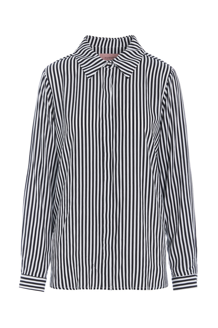 HUNKØN Vicky Shirt Skjorter Black Striped
