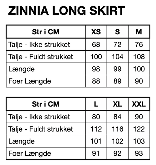 HUNKØN Zinnia Long Skirt Nederdele Black