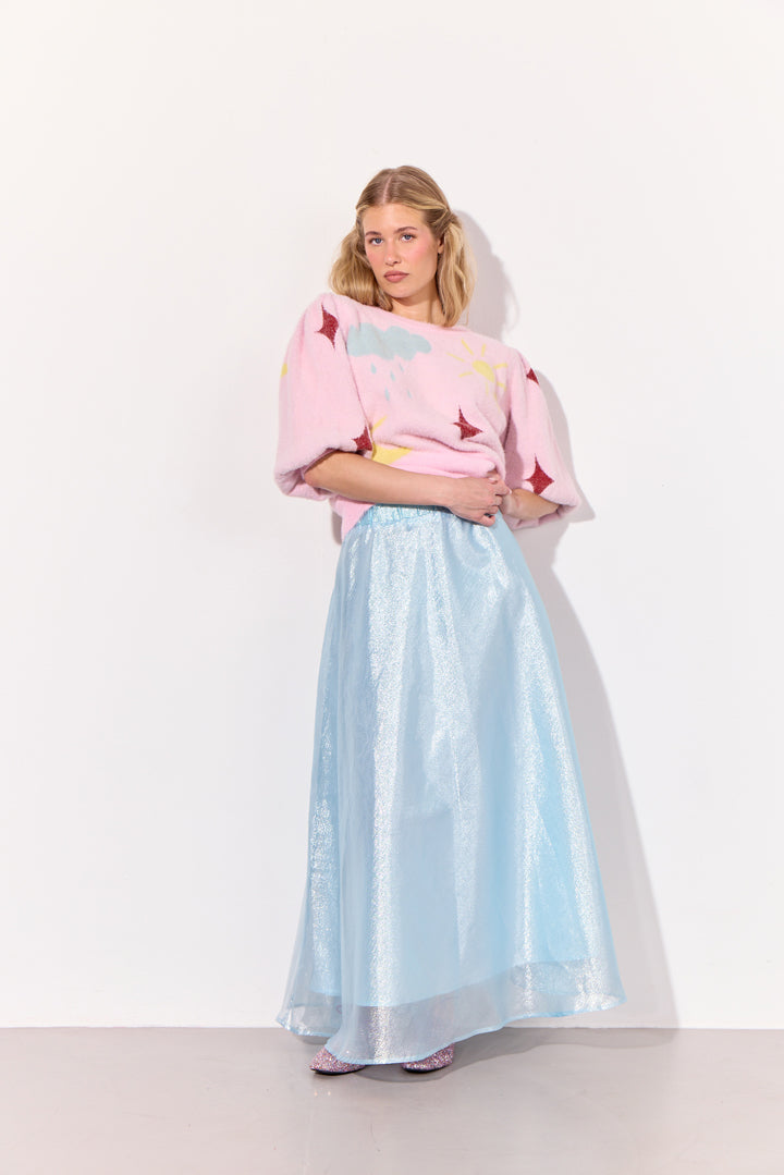 HUNKØN Zinnia Long Skirt Nederdele Blue