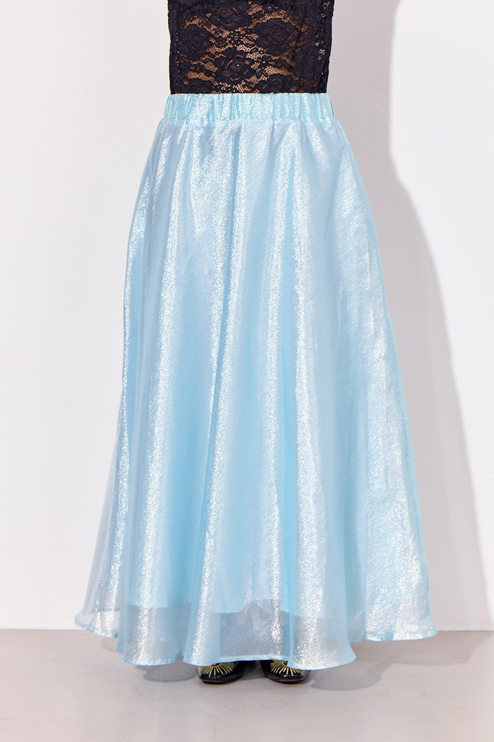 HUNKØN Zinnia Long Skirt Nederdele Blue