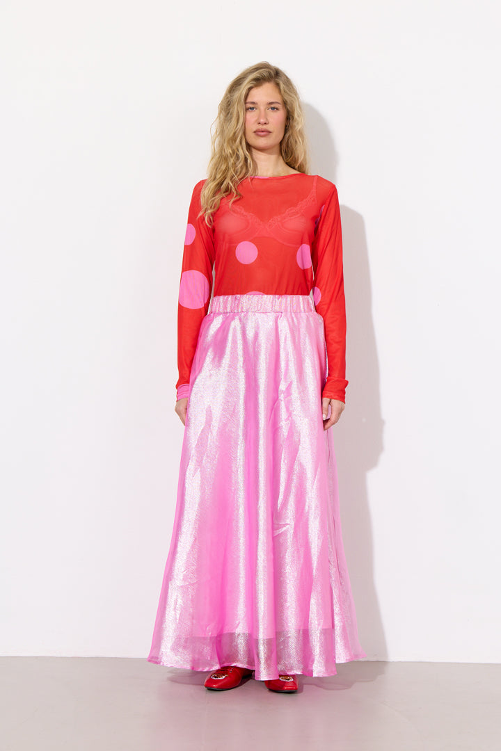 HUNKØN Zinnia Long Skirt Nederdele Hot Pink