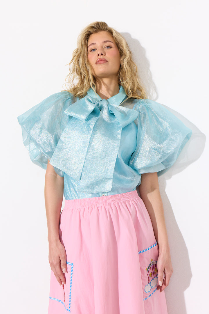 HUNKØN Zinnia Shirt Skjorter Blue