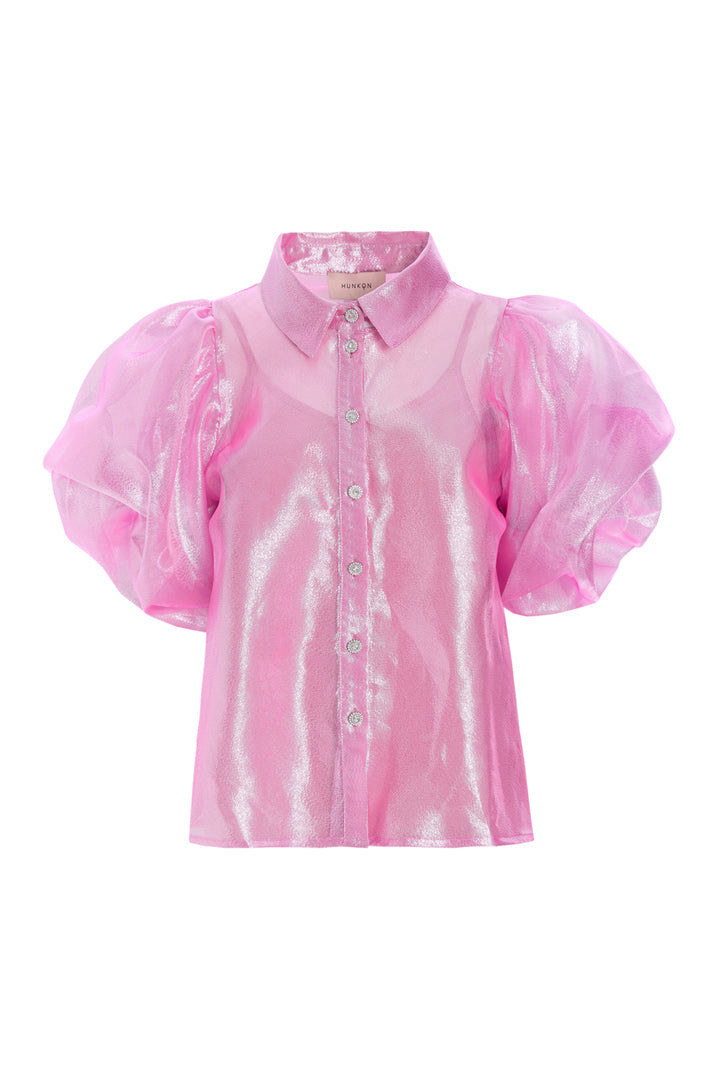 HUNKØN Zinnia Shirt Skjorter Hot Pink