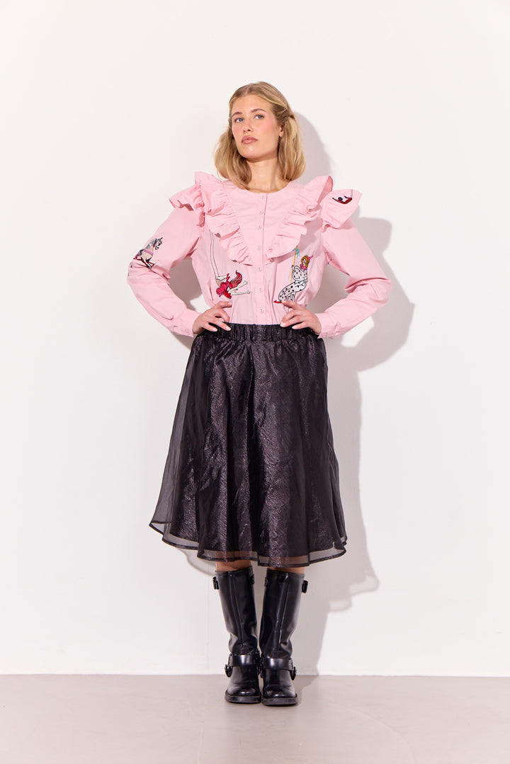 HUNKØN Zinnia Short Skirt Nederdele Black