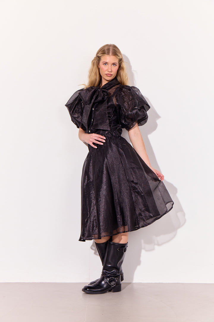 HUNKØN Zinnia Short Skirt Nederdele Black