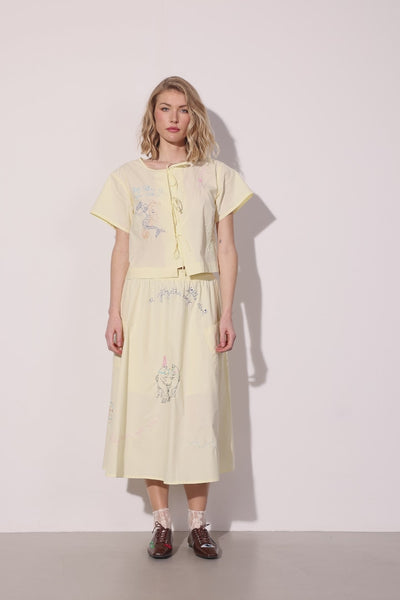 HUNKØN Nima Shirt Skjorter Cream Yellow