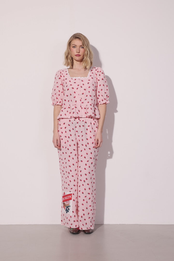 HUNKØN Ruth Blouse Skjorter Pink
