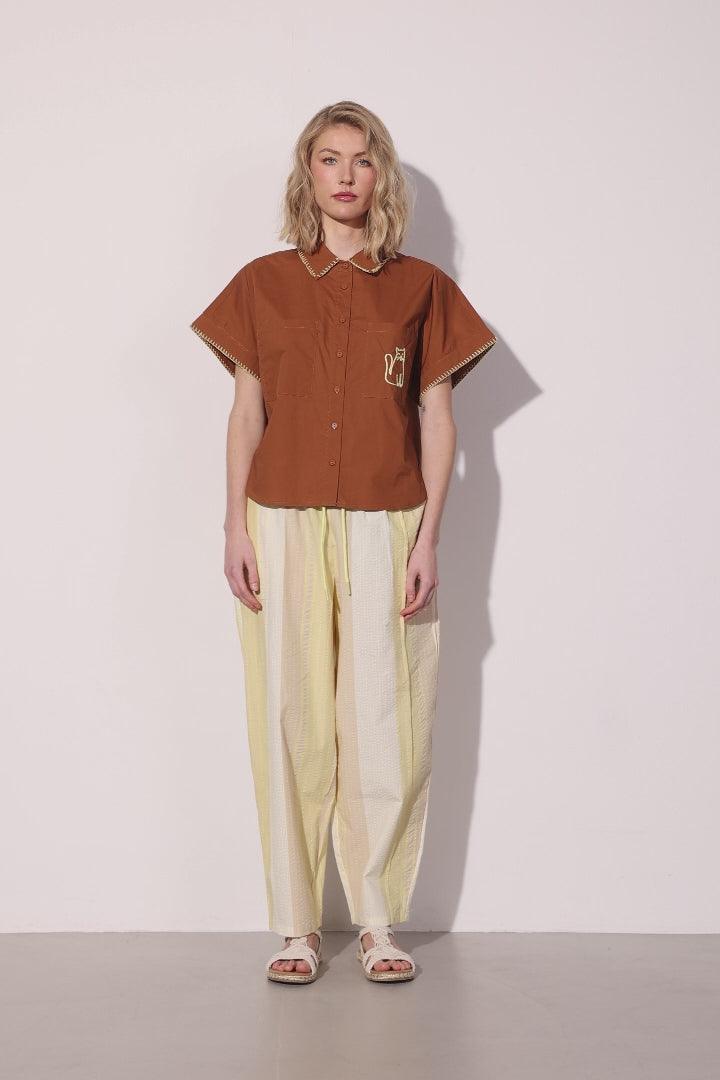 HUNKØN Oda Shirt Skjorter Brown