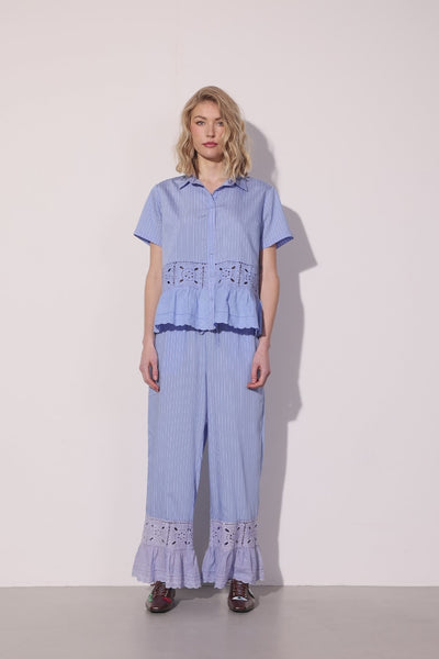 HUNKØN Cornelia Shirt Skjorter Blue