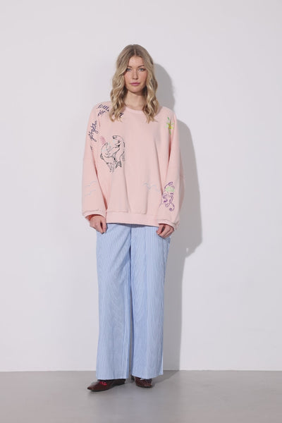 HUNKØN Eva Sweatshirt Sweatshirts Rose