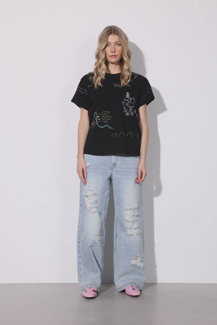 HUNKØN Mavis T-shirt T-shirts Black