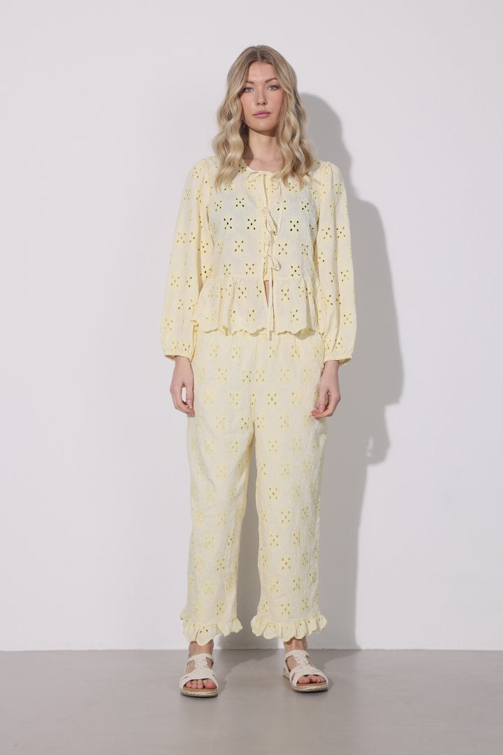 HUNKØN Vanya Trousers Bukser Soft Yellow