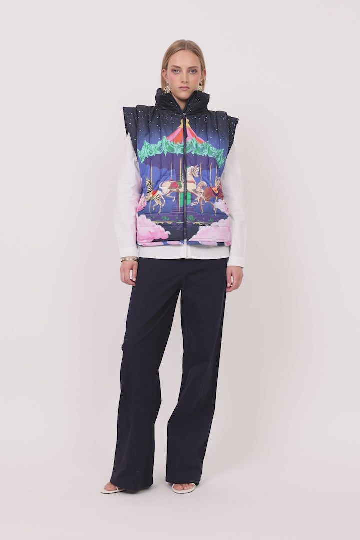 HUNKØN Kiwi Short Vest Vests Dream Fairground Art Print
