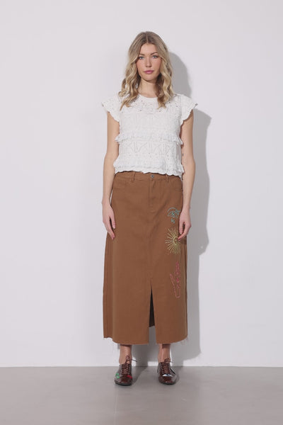 HUNKØN Suki Skirt Nederdele Caramel