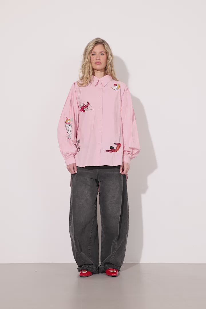 HUNKØN Sasha Shirt Skjorter Soft Pink